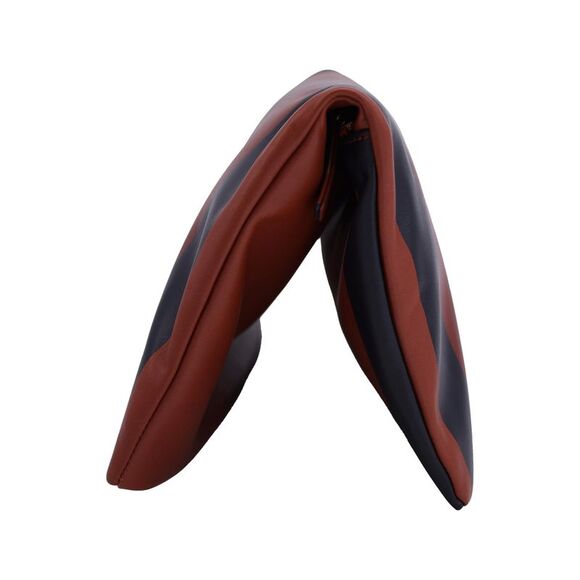 Pre Loved Chanel Paris-Greece Striped Clutch in Brown Leather Women Brown | - Picture 2 of 8